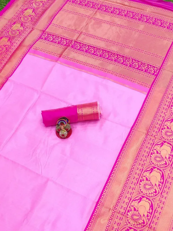 Pink_Embellished_Banarasi_Jacquard_Saree_(Pink)